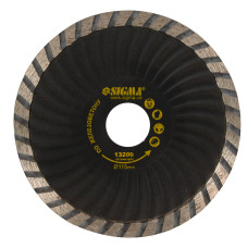 SIGMA Круг алмазный по железобетону "Турбоволна" Ø115×2.6×22.2мм, 13200об/мин (1923221)