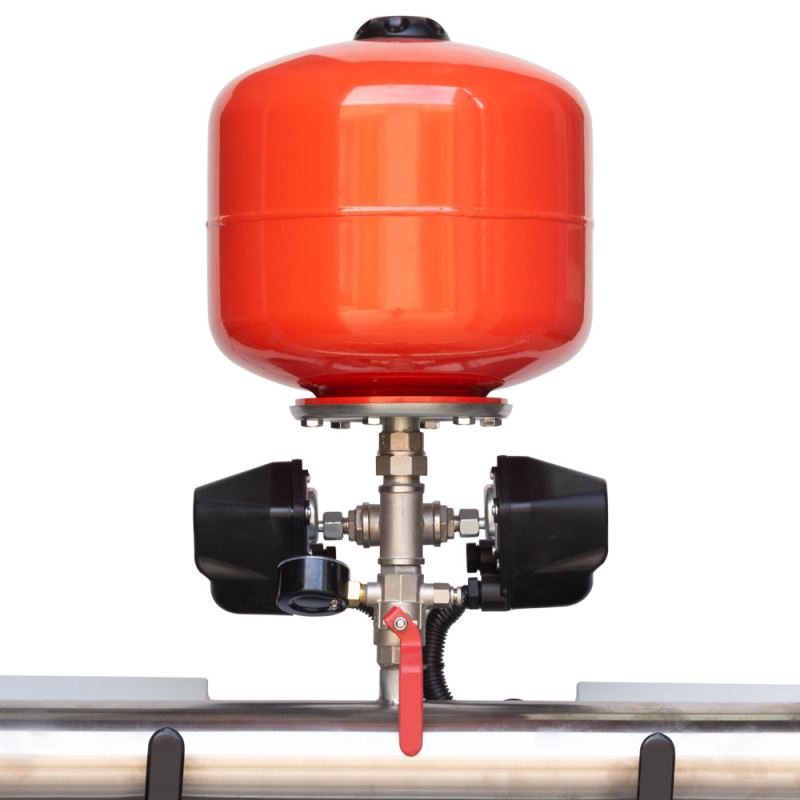 Leo Станция повышения давления 380В 2×3.0кВт Hmax 38м Qmax 450л/мин 12л + каскадное управление 3.0 (2AC300CH2-2S531-4.0-12)