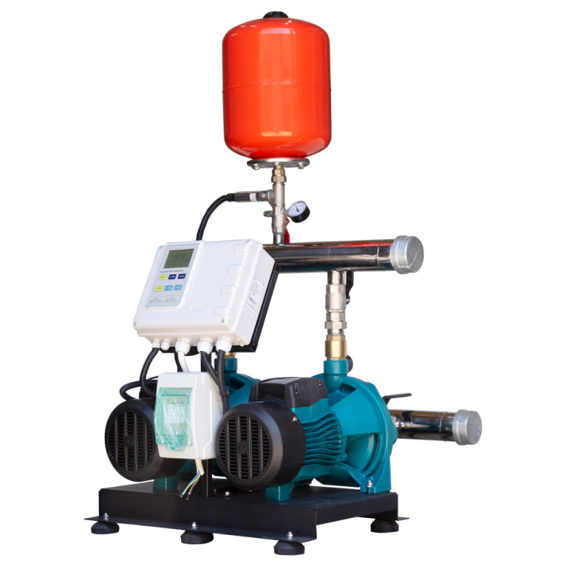 Leo Станция повышения давления 380В 2×3.0кВт Hmax 70м Qmax 250л/мин 19л + каскадное управление 3.0 (22AC300H-L932B-4.0-19)