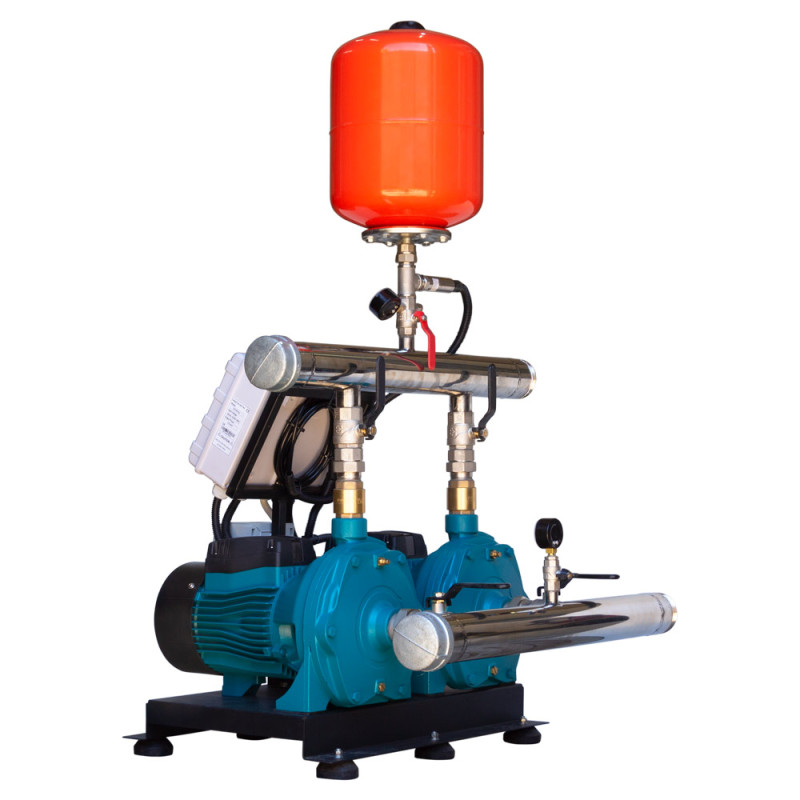 Leo Станция повышения давления 380В 2×3.0кВт Hmax 70м Qmax 250л/мин 19л + каскадное управление 3.0 (22AC300H-L932B-4.0-19)