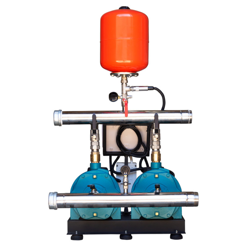 Leo Станция повышения давления 380В 2×3.0кВт Hmax 70м Qmax 250л/мин 19л + каскадное управление 3.0 (22AC300H-L932B-4.0-19)