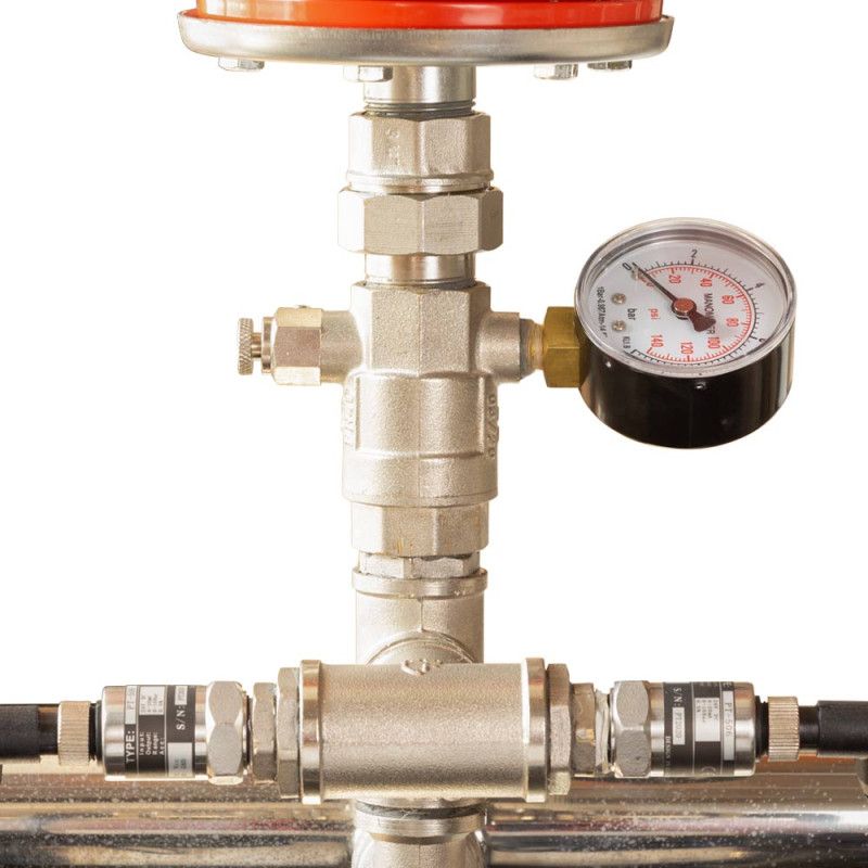 Leo Станция повышения давления 2×0.55кВт Hmax 29.5м Qmax 80л/мин нерж 5л + частотная регулировка 3.0 (2 AMSm70/0.55-2AVF-1.1M-5)