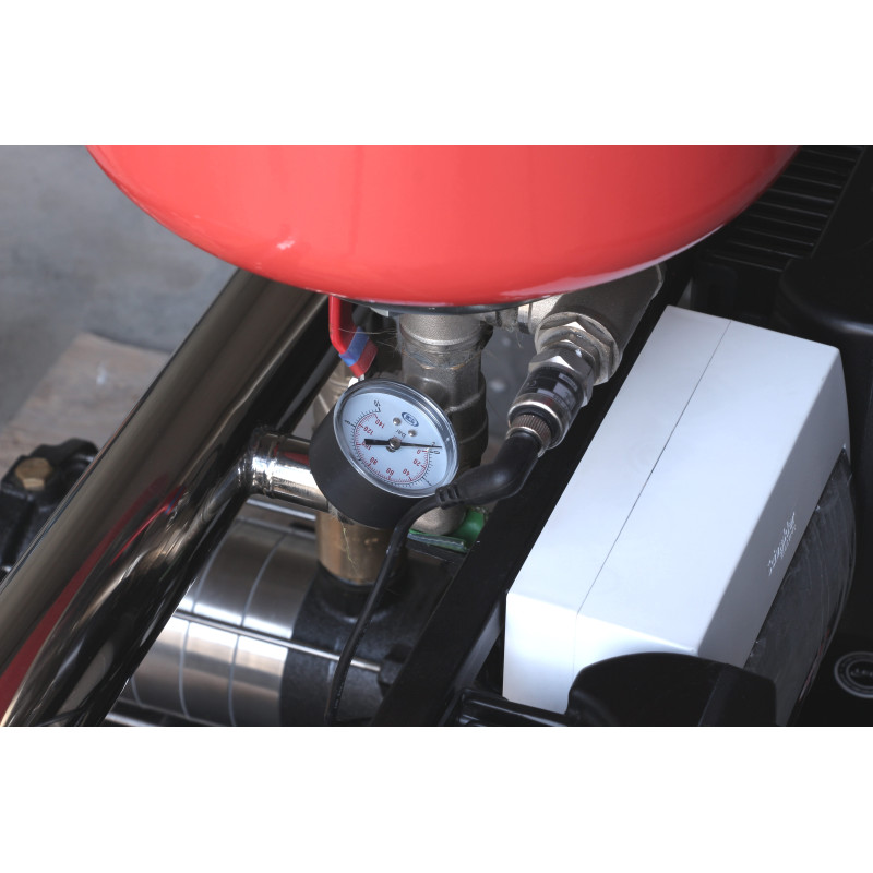 Leo Станция повышения давления 2×1.1кВт Hmax 48м Qmax 120л/мин нерж 8л + частотная регулировка 3.0 (2ECHm4-50-2AVF-1.1M-8)