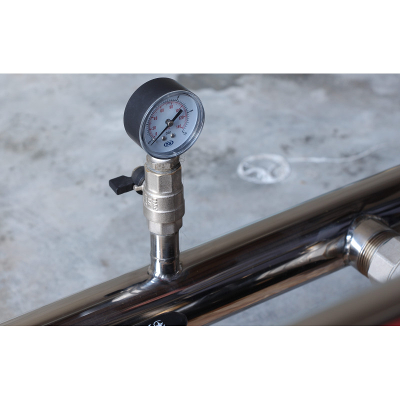 Leo Станция повышения давления 2×1.1кВт Hmax 48м Qmax 120л/мин нерж 8л + частотная регулировка 3.0 (2ECHm4-50-2AVF-1.1M-8)