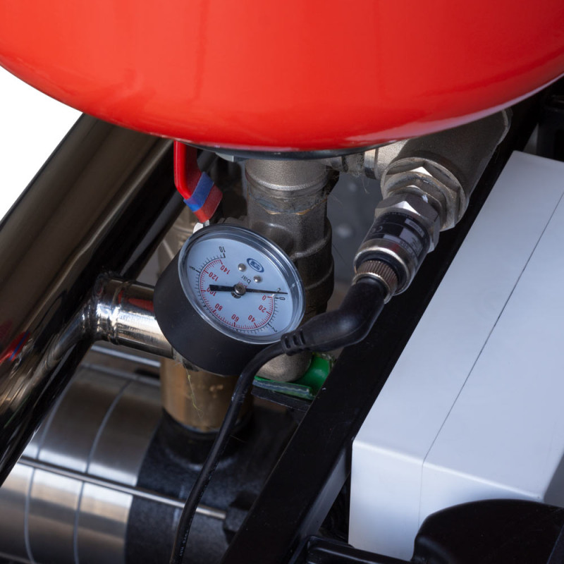 Leo Станция повышения давления 2×1.1кВт Hmax 58м Qmax 120л/мин нерж 24л + частотная регулировка 3.0 (2ECHm4-60-2AVF-1.1M-24)