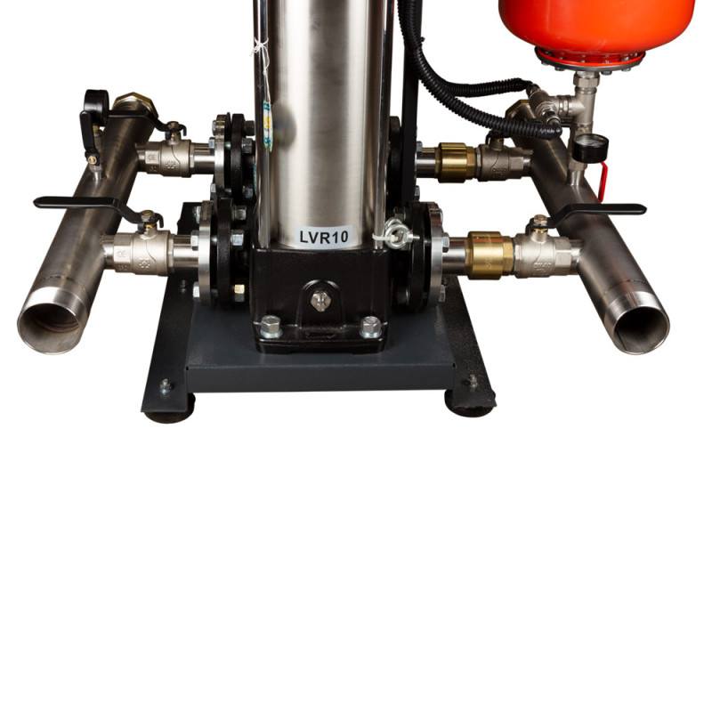 Leo Станция повышения давления 380В 2×4.0кВт Hmax 122м Qmax 216.7л/мин 12л + частотная регулировка 3.0 (2LVR10-12-2AVF-4.0-12)