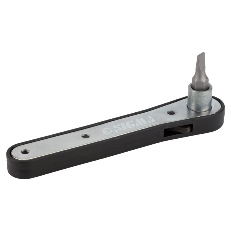 SIGMA Викрутка з реверсом + трещотка + біти 11шт CrV (4001131)