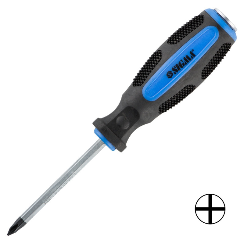 SIGMA Отвертка ударная крестовая PH1×75мм CrV (4004601)
