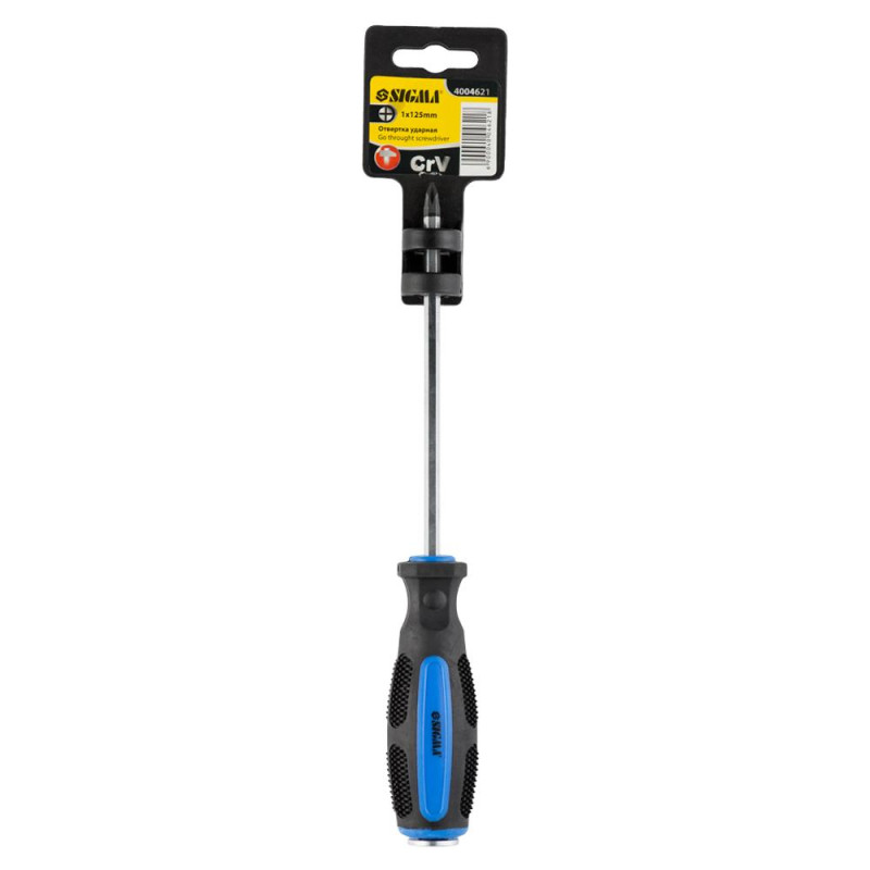 SIGMA Отвертка ударная крестовая PH1×125мм CrV (4004621)