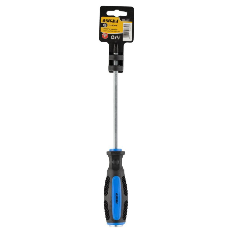 SIGMA Отвертка ударная крестовая PH2×150мм CrV (4004651)