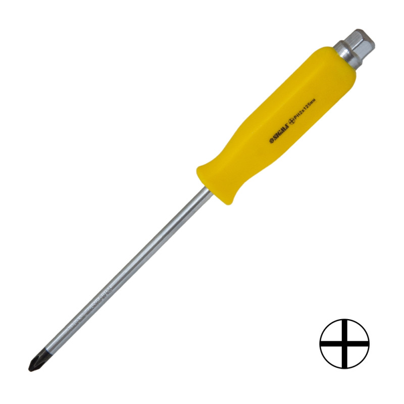 SIGMA Отвертка ударная крестовая PH2×125мм под ключ CrV (4004931)