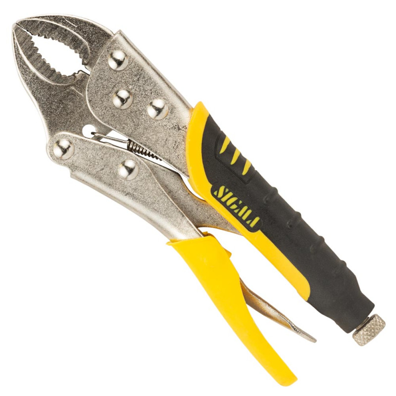 SIGMA Клещи зажимные универсальные полукруглые 180мм CrV (4340251)