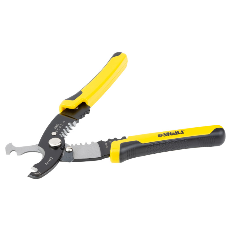 SIGMA Съемник изоляции многофункциональный + кабелерез + обжим 200мм (4371451)