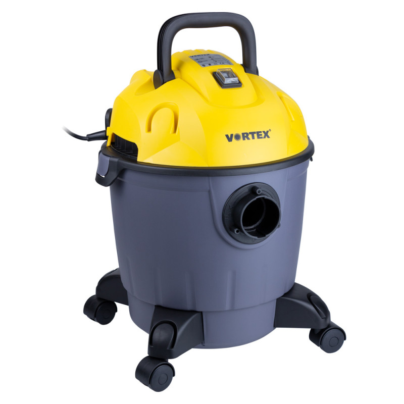 VORTEX Пылесос строительный 1200Вт 1.5м3/мин 15.5КПа пластиковый бак 18л (5346233)
