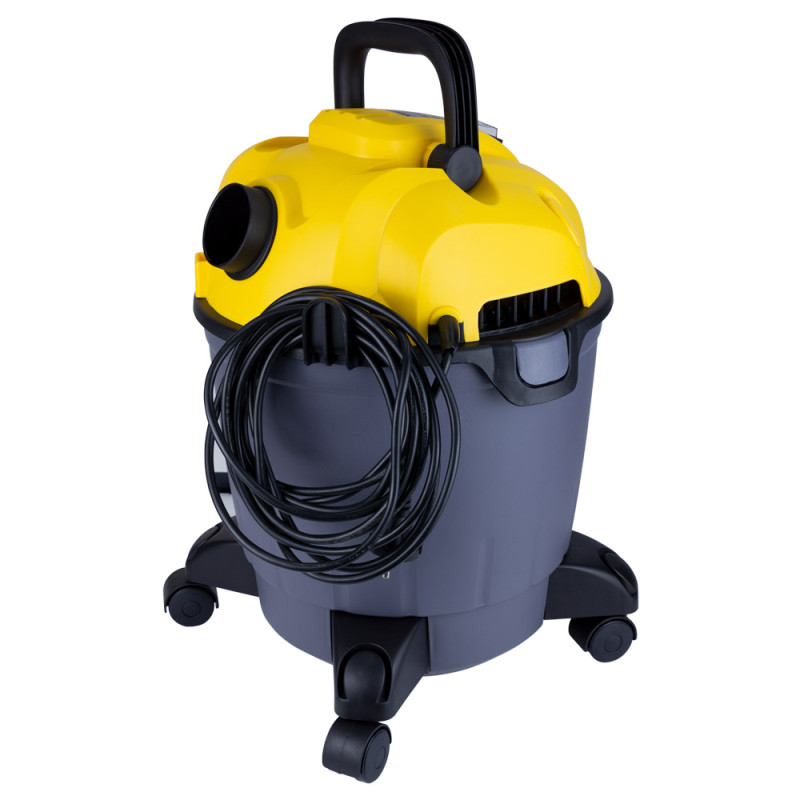 VORTEX Пылесос строительный 1200Вт 1.5м3/мин 15.5КПа пластиковый бак 18л (5346233)