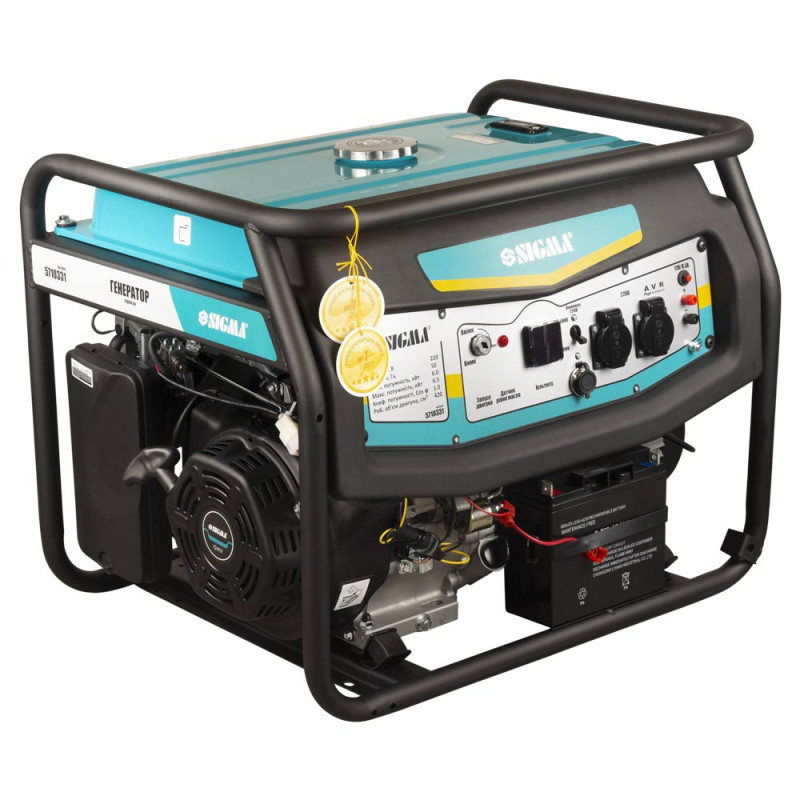 SIGMA Генератор бензиновый 6.0/6.5кВт 4-х тактный с выводом под АВР (5710331)