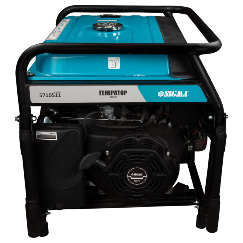 SIGMA Генератор бензиновый 220-380В 8.5/9.0кВт 4-х тактный электрозапуск (5710511)