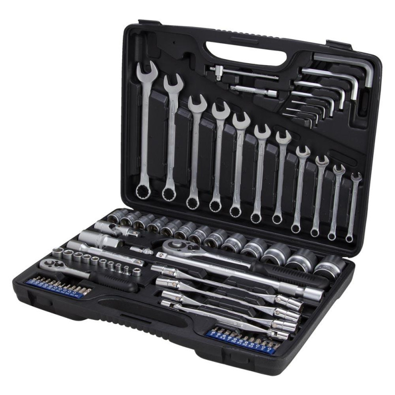 SIGMA Набор торцевых насадок 1/4", 1/2"+ аксессуары 77шт CrV Taiwan (6001011)