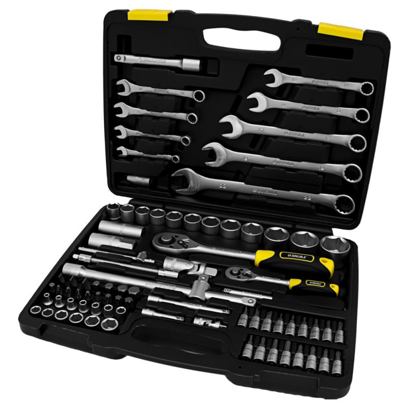 SIGMA Набор торцевых насадок и бит 1/4", 1/2" 82шт CrV Taiwan (6001021)