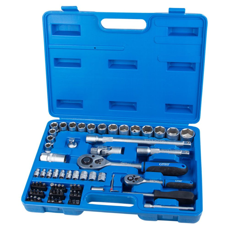 Grad Набор торцевых насадок и биты 1/4", 1/2" 72шт Start (6003145)