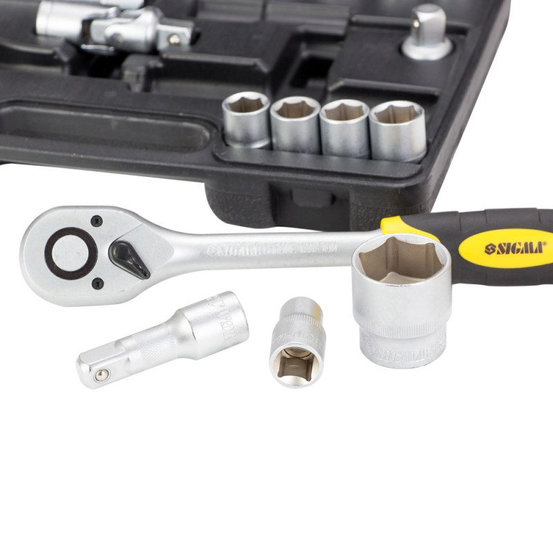 SIGMA Набор торцевых насадок 1/2" 21шт CrV mid (6003721)