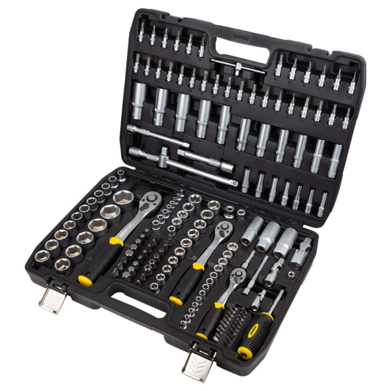 SIGMA Набор торцевых насадок и биты 1/4", 3/8", 1/2" 171шт CrV (6003811)