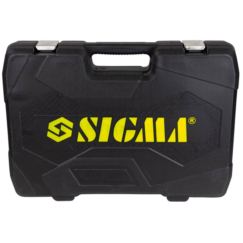 SIGMA Набор торцевых насадок и биты 1/4", 3/8", 1/2" 171шт CrV (6003811)