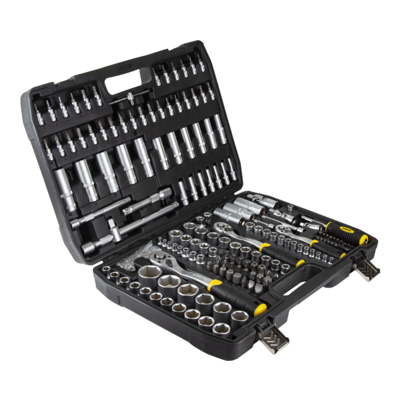 SIGMA Набор торцевых насадок и биты 1/4", 3/8", 1/2" 171шт CrV (6003811)