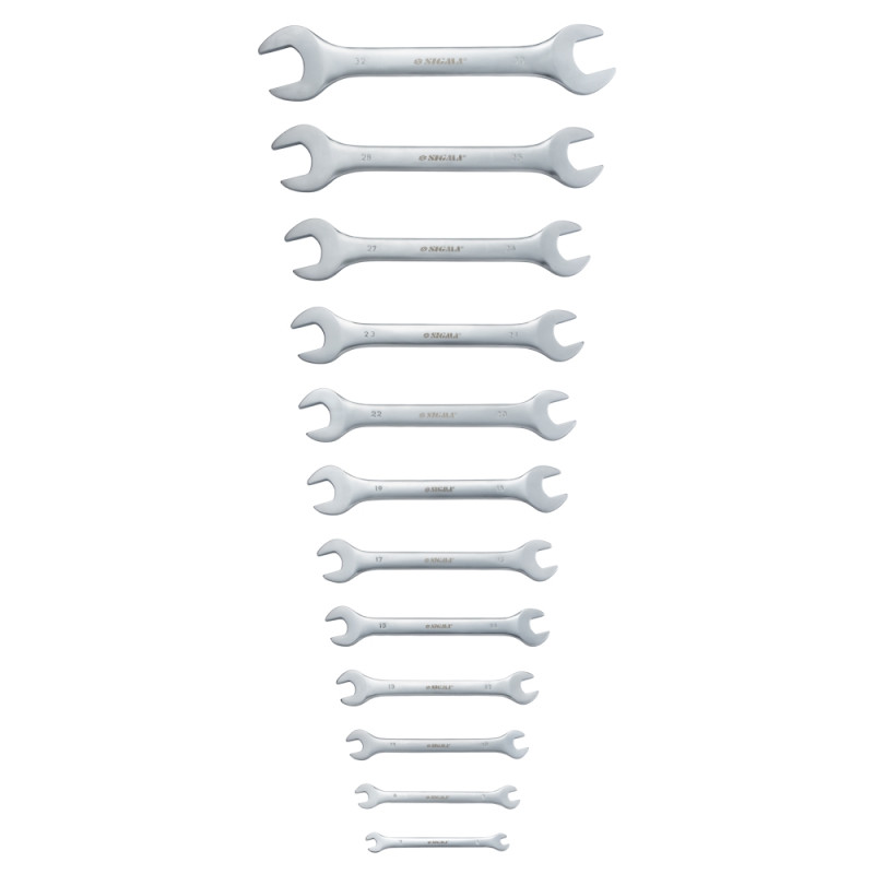 SIGMA Ключи рожковые 12шт 6-32мм CrV satine (6010331)