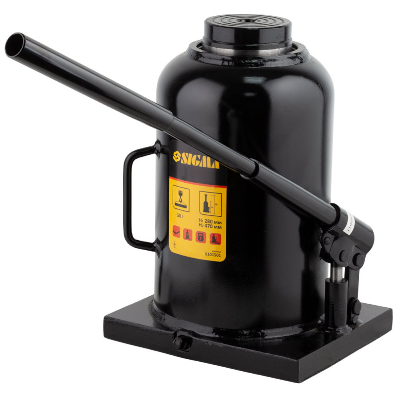 SIGMA Домкрат гидравлический бутылочный 50т H 280-470мм (6101501)
