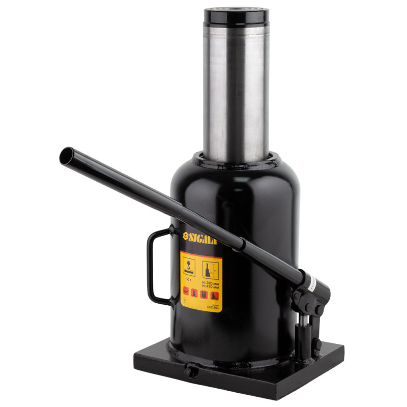 SIGMA Домкрат гидравлический бутылочный 50т H 280-470мм (6101501)