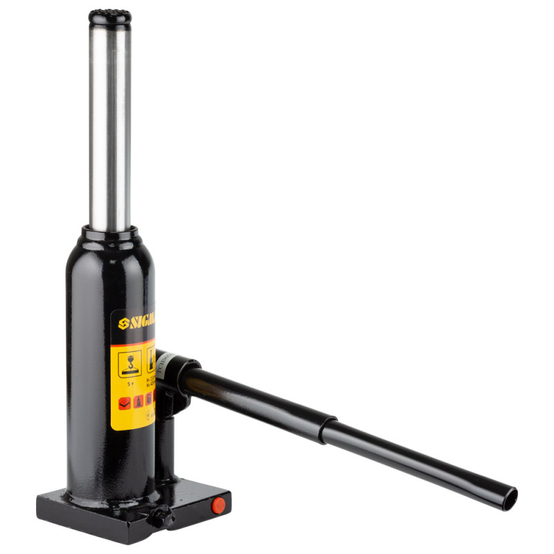 SIGMA Домкрат гидравлический бутылочный 5т H 210-420мм (кейс) (6102051)