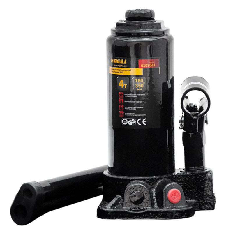 SIGMA Домкрат гидравлический бутылочный mid 4т H 180-350мм (6105041)