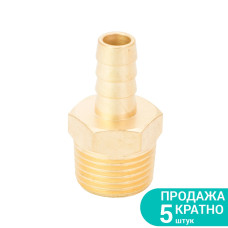 SIGMA Штуцер для шланга с наружным резьбовым соединением 10мм MT 1/2" (латунь) (7023641) (5 шт)