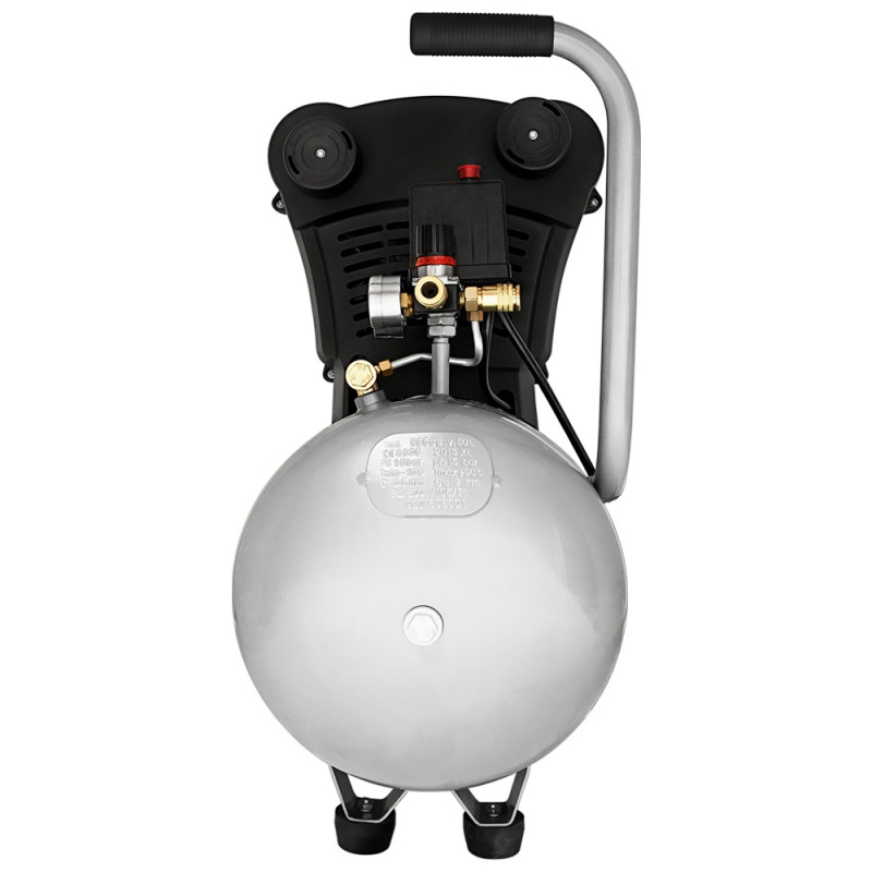 SIGMA Компрессор двухцилиндровый безмасляный 2.2кВт 365л/мин 8бар 50л (2 крана) (7042311)