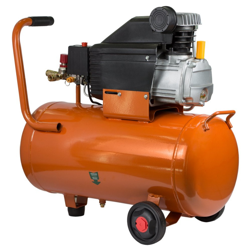 Grad Компрессор одноцилиндровый 1.5кВт 198л/мин 8бар 50л (2 крана) (7043545)