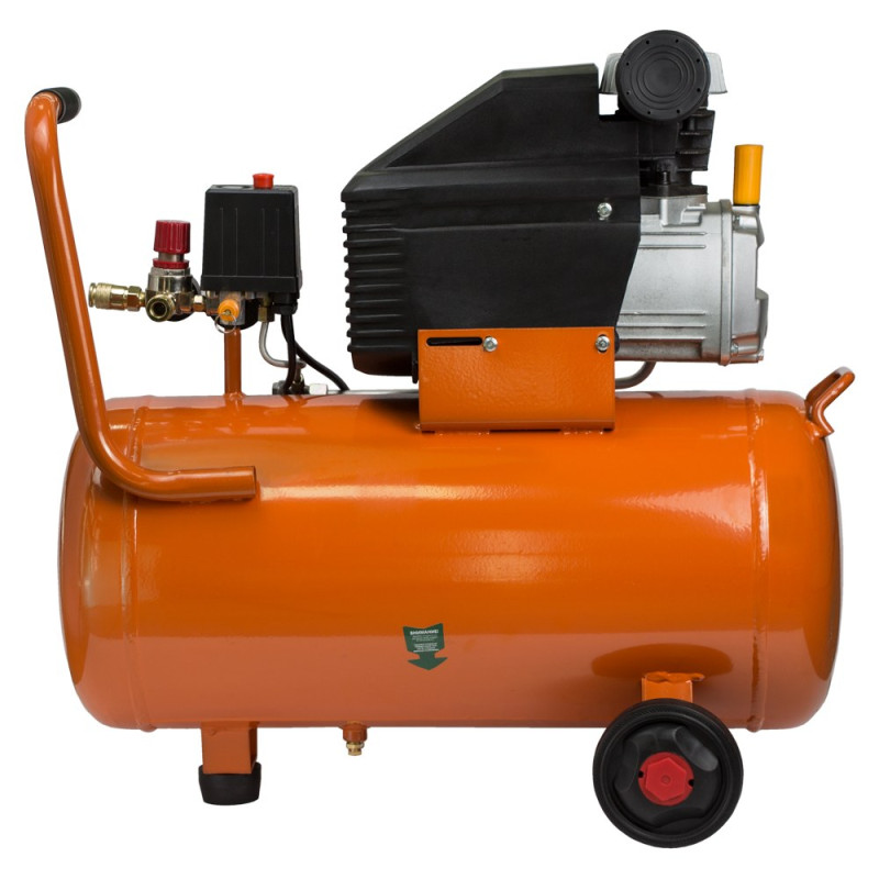 Grad Компрессор одноцилиндровый 1.5кВт 198л/мин 8бар 50л (2 крана) (7043545)