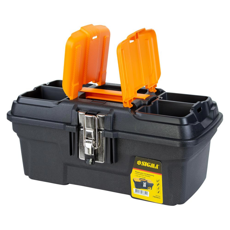 SIGMA Ящик для инструмента (металлические замки) 334×187×147мм (7403651)