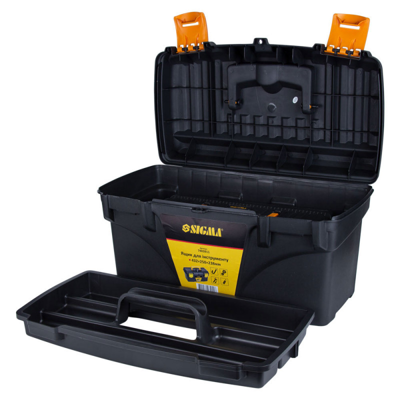 SIGMA Набор ящиков для инструмента 2в1 320×165×136мм, 432×250×238мм (7403871)