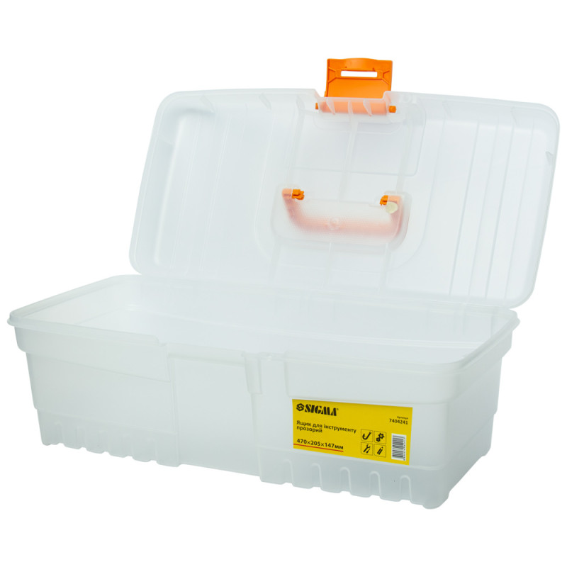 SIGMA Ящик для инструмента (прозрачный) 400×205×147мм (7404241)