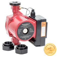 Aquatica Насос циркуляційний з термодатчиком 100Вт Hmax 6м Qmax 75л/хв Ø1½" 130мм+гайки Ø1" (774033)