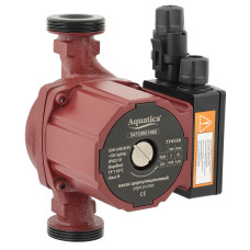 Aquatica Насос циркуляційний енергозберігаючий 45Вт Hmax 6м Qmax 50л/хв Ø1 1/2" 180мм + гайки Ø1" (774136)