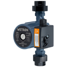 WETRON Насос циркуляционный 65Вт Hmax 4м Qmax 63л/мин Ø1 1/2" 180мм + гайки Ø1" (774512)