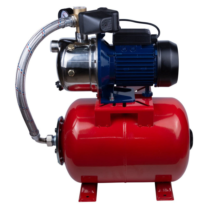 WETRON Станция 1.1кВт Hmax 48м Qmax 60л/мин (самовсасывающий насос нерж) 24л Украина JETS80A5 (775054/24)