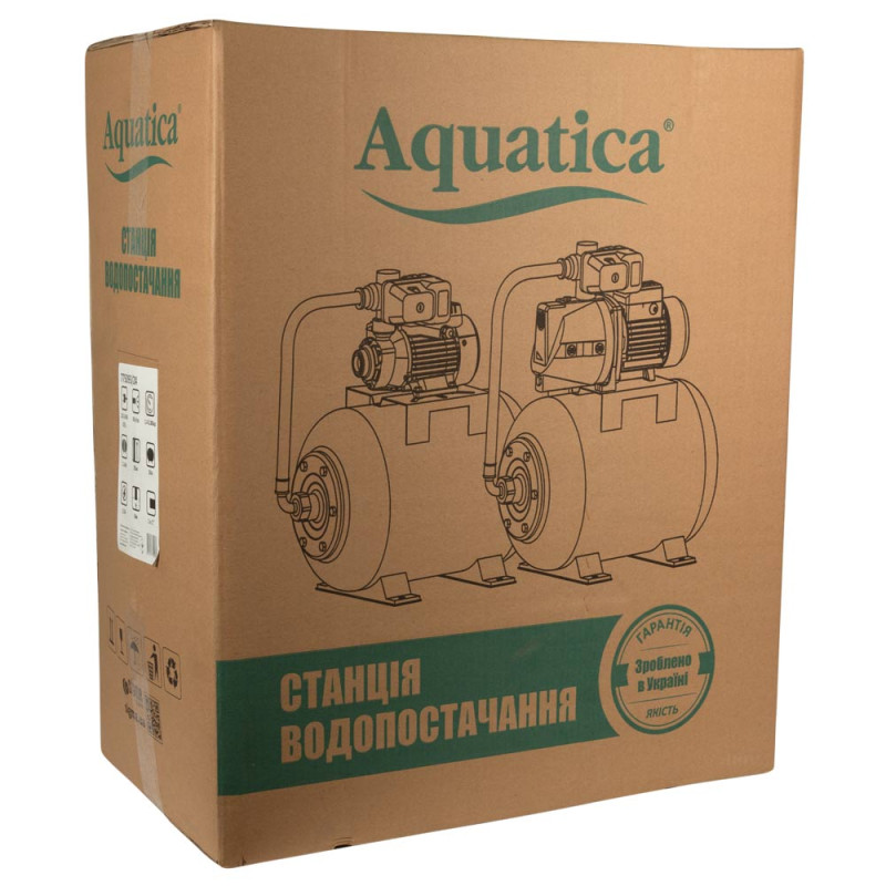 Aquatica Станція 1.1кВт Hmax 55м Qmax 60л/хв (самовсмоктуючий насос) 24л Україна (775093/24)