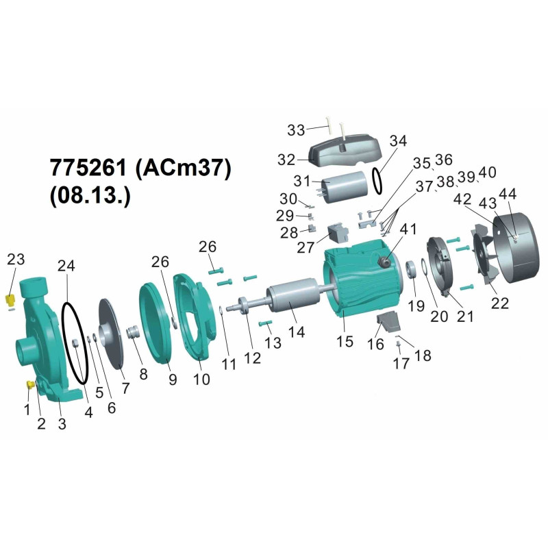 Leo Насос центробежный 0.37кВт Hmax 23м Qmax 90л/мин 3.0 ACm37 (775261)