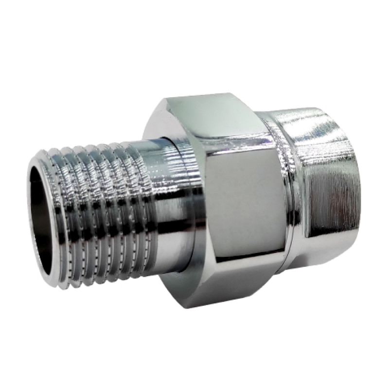 FADO Сгон с накидной гайкой ХРОМ 15 1/2" прямой (SC01)