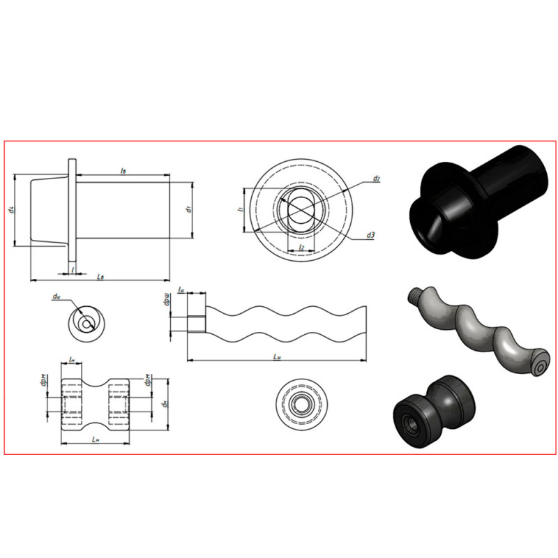 Dongyin Шнек в сборе для 777211, 778211 (777211007)