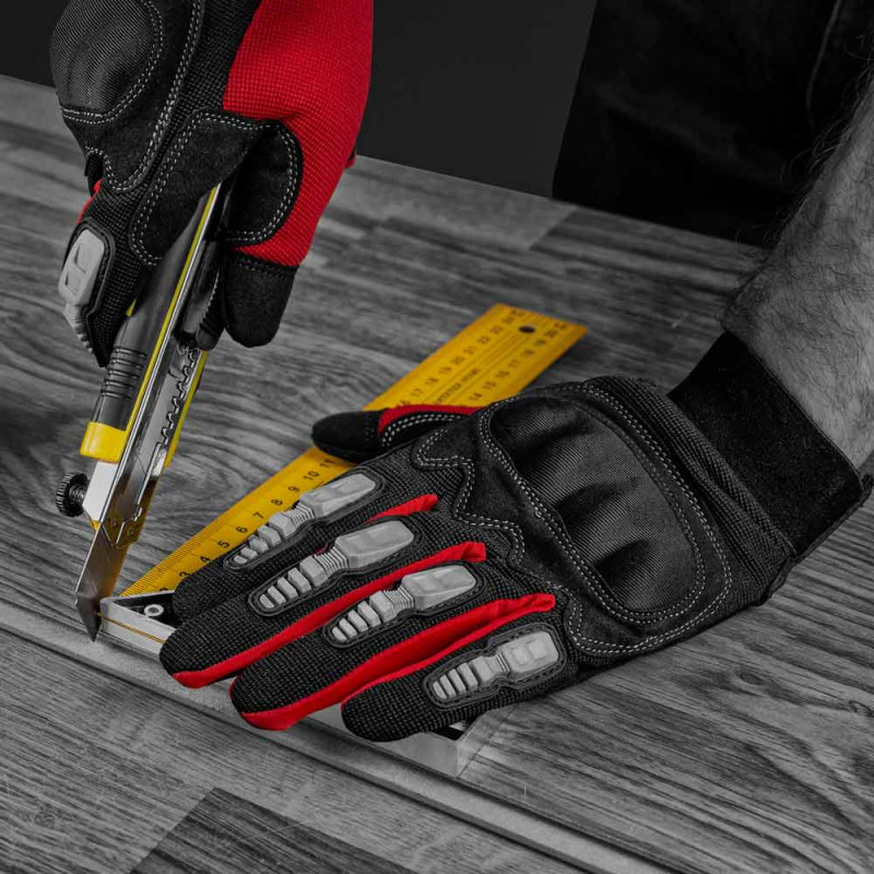 SIGMA Нож строительный (пластик/резина корпус) лезвие 8шт 18мм автоматический замок (8211121)