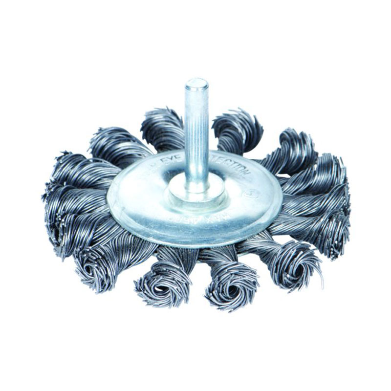 SIGMA Щетка проволочная дисковидная Ø100мм хвостовик Ø6мм (стальная витая) (9023101)